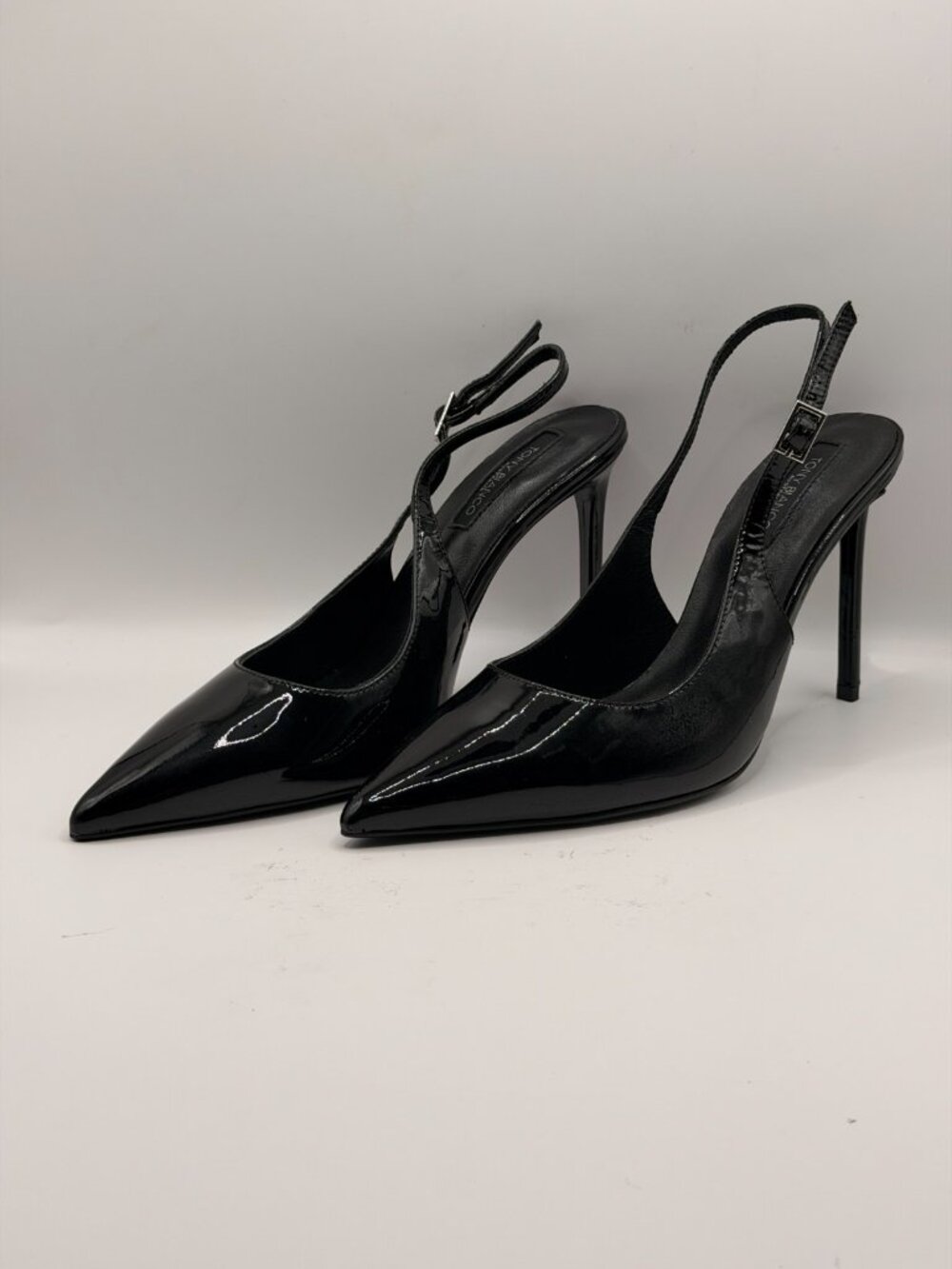 Tony Bianco Womens Asti Sling Back Sexy Black High Heel Slingback Sz 9.5